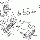 VT750C Cylinder @ front cylinder head