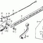 CR250R Gearshift pedal @ brake pedal @ kick starter arm 83