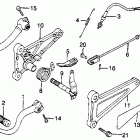 CM250C Shift pedal @ brake pedal