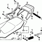 CX650T Сидение и задний обтекатель