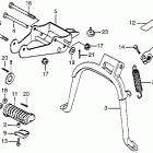 NU50M Stand @ step kick starter arm @ rear
