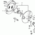 CM250C Передний тормоз