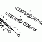 CB1000C Распределительный вал и клапана