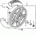 VT750C Заднее колесо