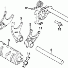 CM250C Барабан и вилки переключения