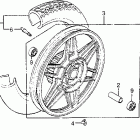 CB550SC Заднее колесо