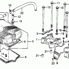CM450A Cylinder head cover  @ camshaft holder