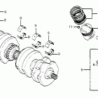 CB1100F Коленвал и поршни