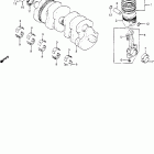 CB550SC Коленвал и поршни