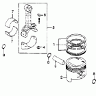 CM450A Поршни и шатуны