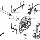 XL185S Задний тормоз