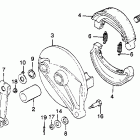 CM450A Задний тормоз