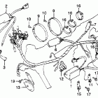 CM450A Wire harness @ ignition coil @ c.d.i. unit