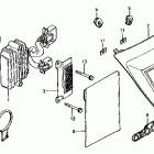 CB650 Left side cover @ rectifier