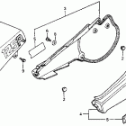 CR125R Seat @ side cover 81-82