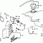 CR125R Fuel tank @ radiator shroud 82