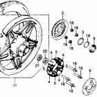 CB450T Заднее колесо