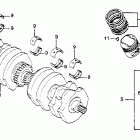 CB900C Коленвал и поршни