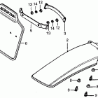 XR80 Front fender @ number plate 79-82