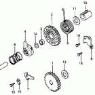 CR80R Kick starter spindle 82