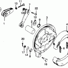 CB450T Задний тормоз