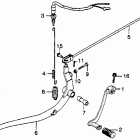 CB450T Тормозная педаль