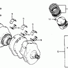 CB750F Коленвал и поршни