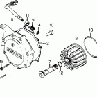 CX500TC Clutch cover @ oil filter