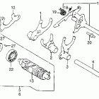 CB750C Вилка переключения передач