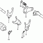 CB125S Gearshift drum @ gearshift spindle