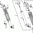 CB125S Задний амортизатор