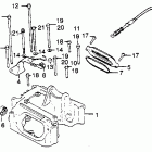 XL500R Cylinder head cover  @ decompression cable