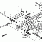 CR450R Swingarm @ drive chain 81