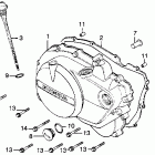 CM400E Крышка картера правая