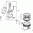 CM400A Поршни и шатуны