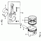 CM400A Поршни и шатуны