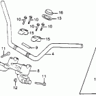 CB400T Руль и панель переднего номера