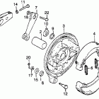 CM400A Задний тормоз