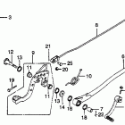 CR125R Change pedal @ brake pedal  @ kick starter arm