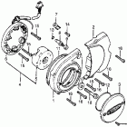 CB125S Left crankcase cover  @ alternator 80
