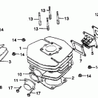 CR125R Cylinder head @ cylinder