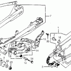 XR185 Swingarm @ chain case