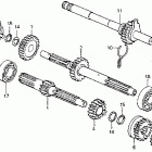 CT90 Transmission @ kick starterspindle