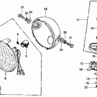 CT70 Headlight @ speedometer