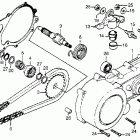 NA50 Left crankcase cover  @ starter 79-80