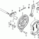 CM185T Задний тормоз