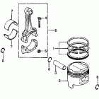 CB400TI Поршни и шатуны