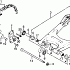 CR125R Swingarm @ drive chain 79