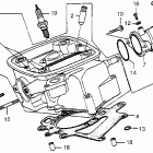 CX500 Правая головка цилиндров