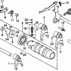 CB400TI Gearshift drum @ gearshift arm
